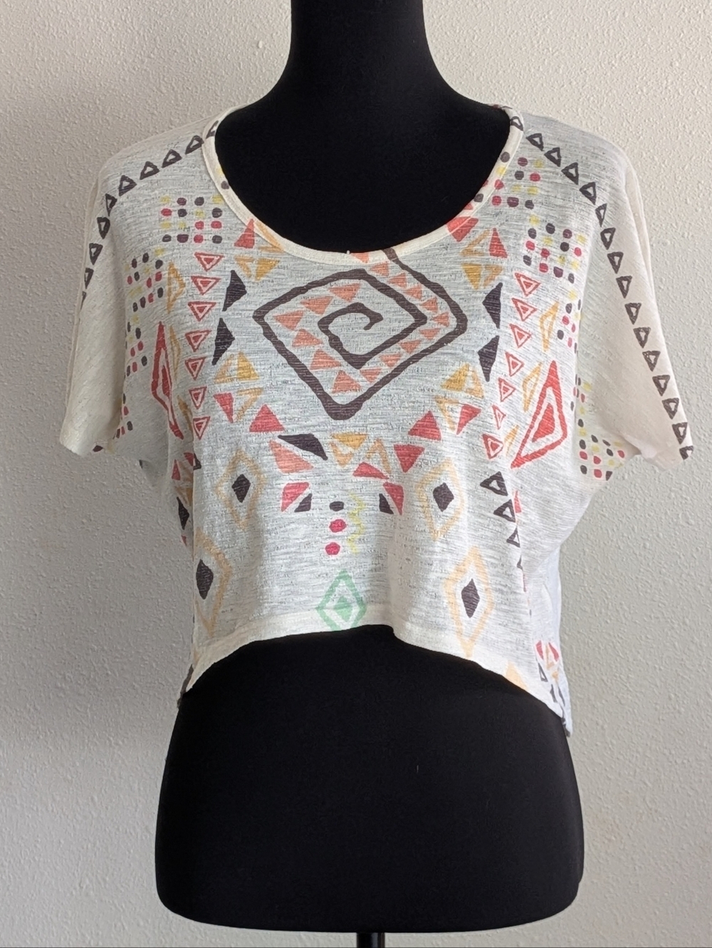 Cute Tribal Print Crop Top
